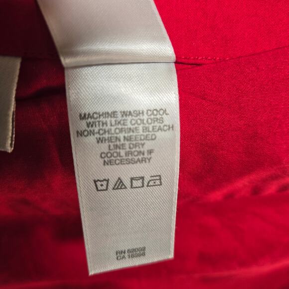 Liz Claiborne Red A Line 100% Cotton Midi Skirt With Sailboat Applique Size 12 - Picture 6 of 6